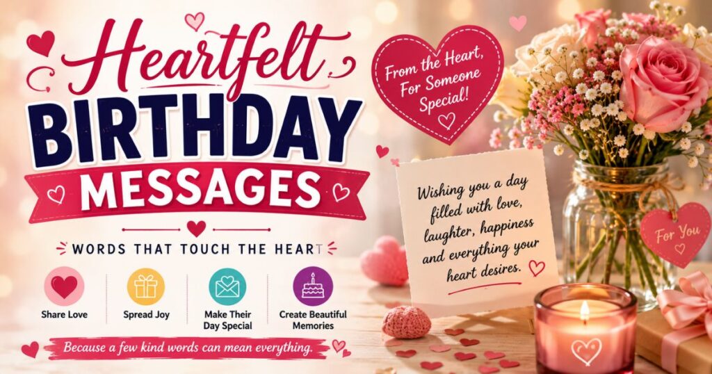 An analytical lifestyle graphic focusing on heartfelt birthday messages to bring immediate laughter and maximize daily search traffic.