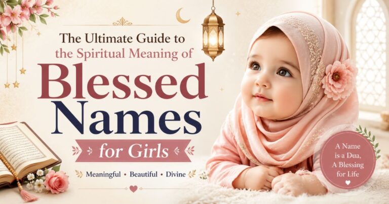 A beautiful newborn baby girl sleeping peacefully representing the spiritual meaning of blessed names for girls to inspire expectant modern parents.