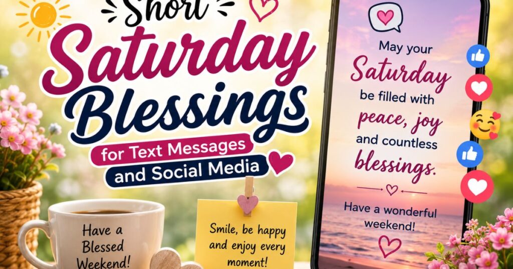 "Text image reading: How to Make Every Saturday More Meaningful and Blessed."