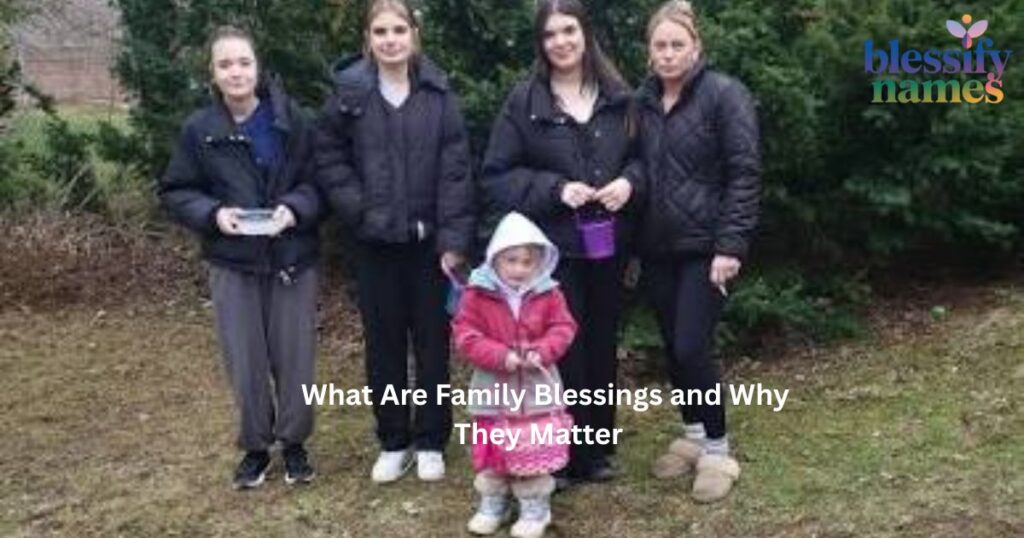  A united family holding hands to illustrate what are family blessings and why they matter.